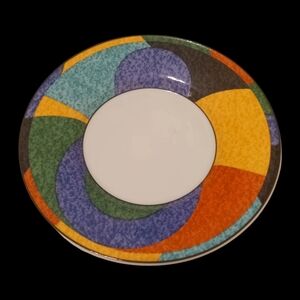 Elegant Green and Blue Dinnerware Plate for Dining